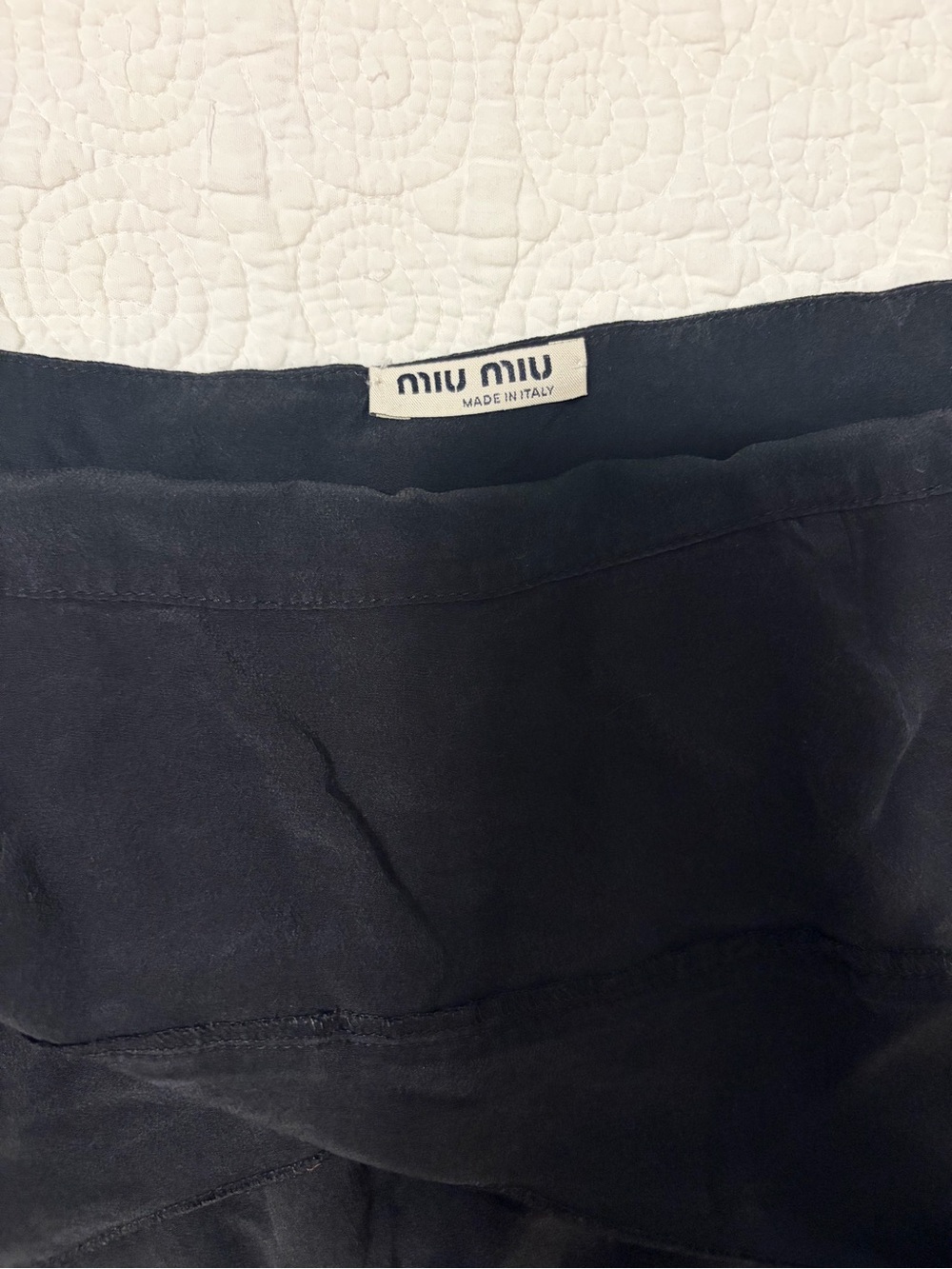 Miu Miu Black Tie-Shoulder Mini Dress - Picture 2 of 8